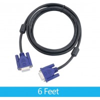 VGA to VGA Cable Male To Male 1.5m SVGA Monitor Cord Blue Plug